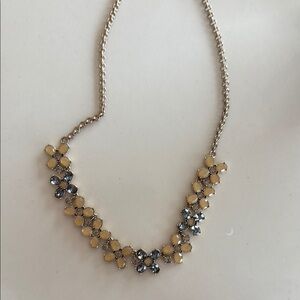 J. Crew Gold and Blue Necklace with Delicate Design